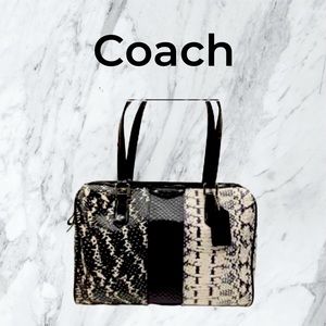 Coach “Nancy” Faux Snakeskin Handbag